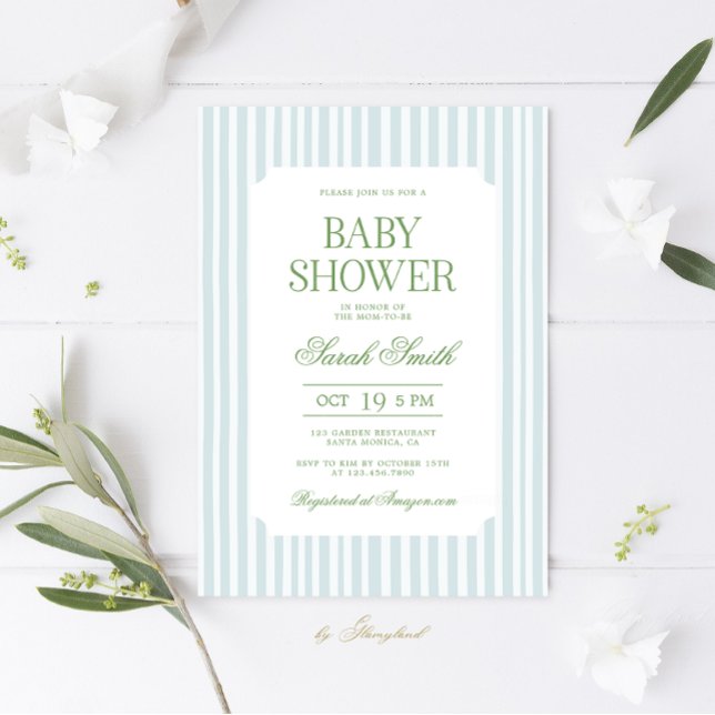 Classic Preppy Baby Shower Invitation (Creator Uploaded)
