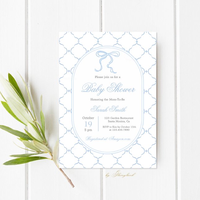 Classic Preppy Charm Baby Shower Boy Invitation (Creator Uploaded)