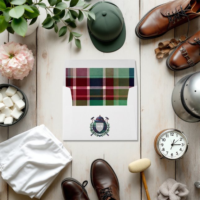 Classic Preppy Charm Baby Shower Monogram Envelope (Classic Preppy Charm Baby Shower Monogram Envelope)