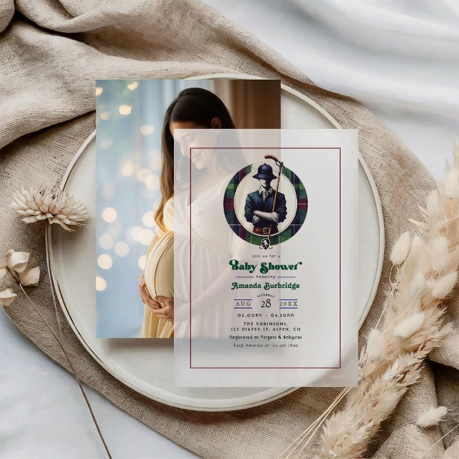 Classic Preppy Charm Baby Shower Vellum Invitations (Classic Preppy Charm Baby Shower Vellum Invitations)