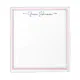 Classic Preppy Personalized Notepad | Navy & Pink | Zazzle