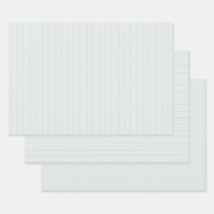 Classic preppy seersucker effect green stripe wrapping paper sheets