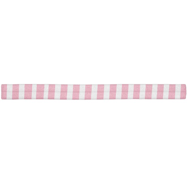 Classic & pretty pink & white striped   elastic hair tie (Unwrapped)