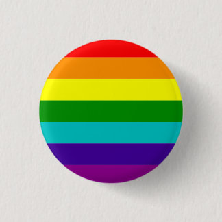 Classic pride flag (with cyan) pinback button