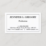 [ Thumbnail: Classic Professional Business Card ]
