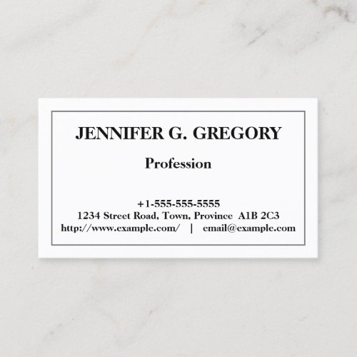 Classic Professional Business Card