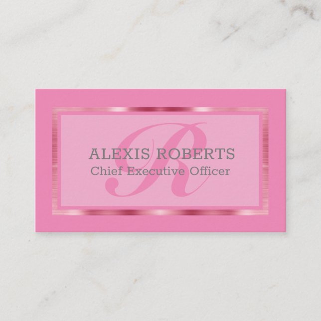 Classic Professional Feminine Elegant  Business Ca Card (Front)