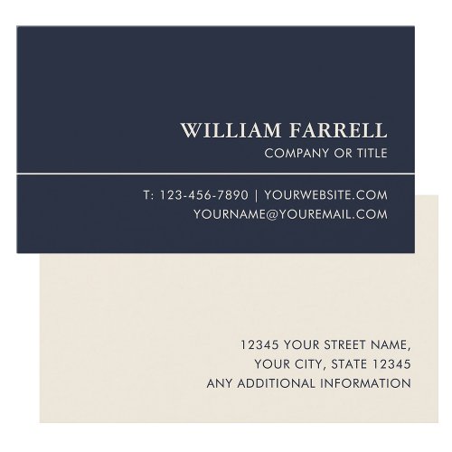 Classic Professional Luxury Blue_Black Ivory Business Card