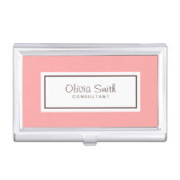 Classic Professional Pastel Pink Case For Business Cards