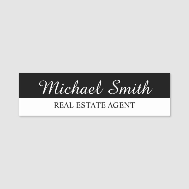 Classic Professional Personalized Name Tag (Front)