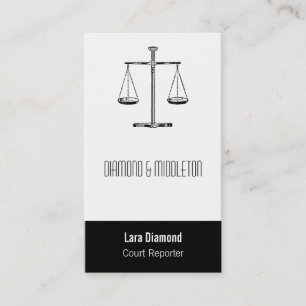 Classic Professional Scales of Justice Business Card