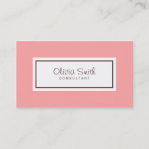 Classic Professional Social Media Pastel Pink Business Card