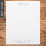 Classic Professional Traditional Dark Gray Letterhead<br><div class="desc">Create a professional look with this classic business letterhead. Its simple design blends traditional and modern typefaces for a sophisticated, minimalist aesthetic. Personalize the template with your name, and company or title. This sleek design is perfect for many different professions, including Corporate & Executive Roles, Business Consultants, Entrepreneurs, Small Business...</div>