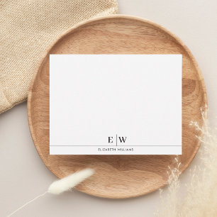 Classic Professional Two Initial Monogram Note Card
