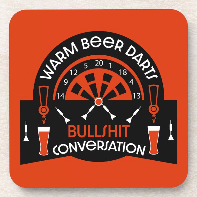 Classic Pub Darts Beverage Coaster (Front)