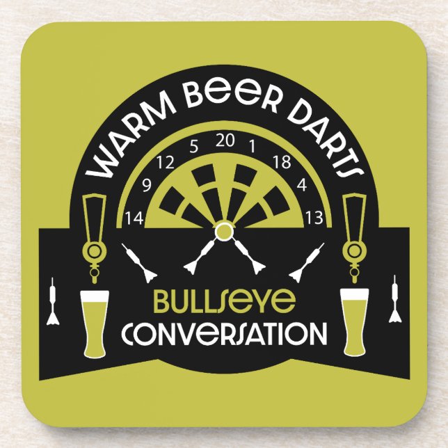 Classic Pub Darts Beverage Coaster (Front)