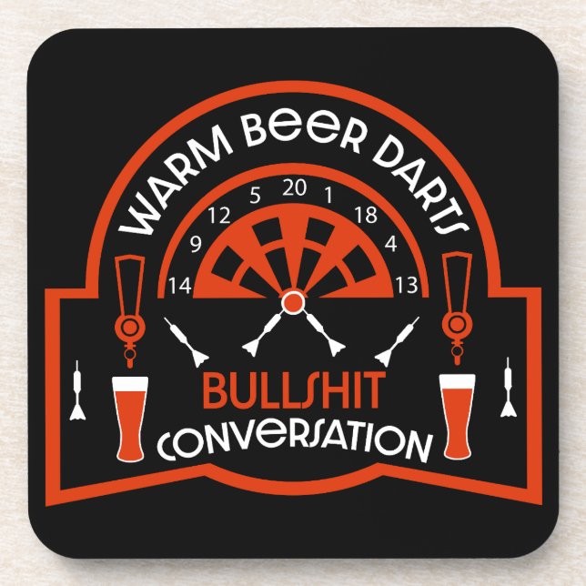 Classic Pub Darts Beverage Coaster (Front)