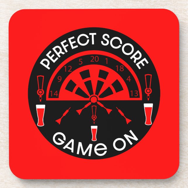 Classic Pub Darts Beverage Coaster (Front)