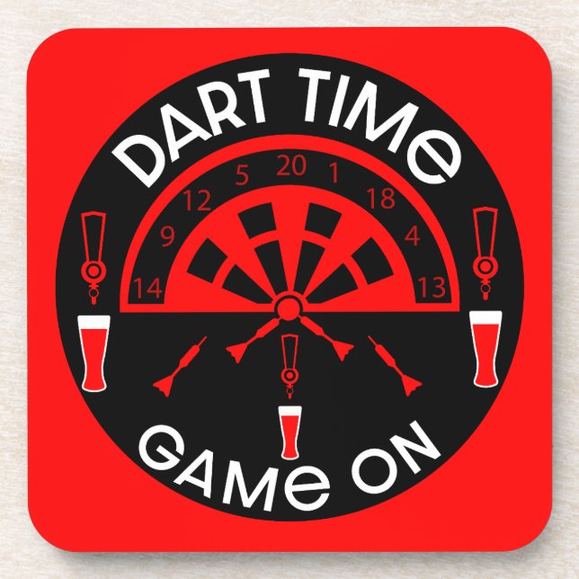 Classic Pub Darts Beverage Coaster (Front)