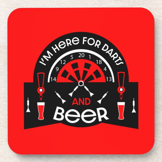 Classic Pub Darts Beverage Coaster (Front)