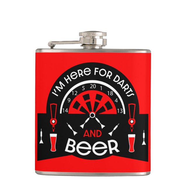 Classic Pub Darts Flask (Front)