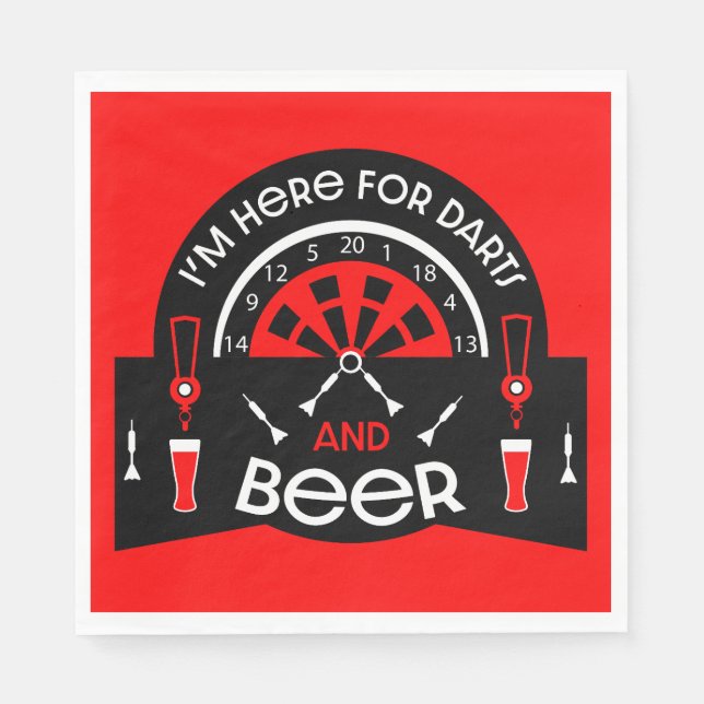 Classic Pub Darts Napkins (Front)