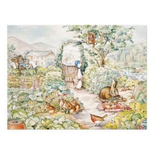 Classic Puddle Duck in vegetable garden Photo Print