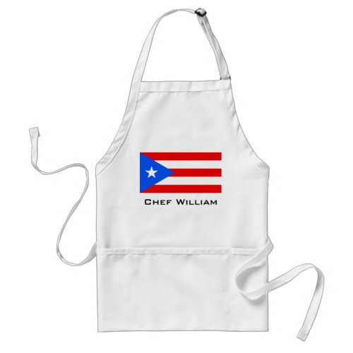 Classic Puerto Rican Flag Adult Apron