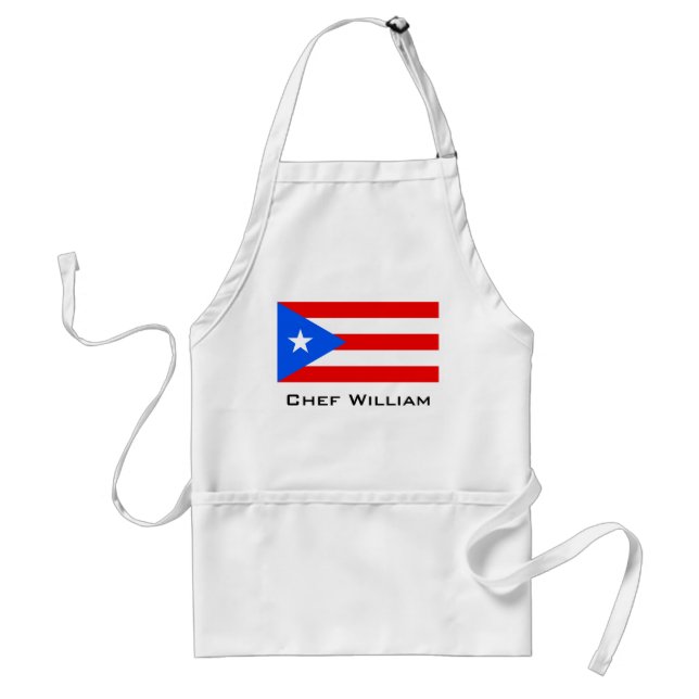 Classic Puerto Rican Flag Adult Apron (Front)