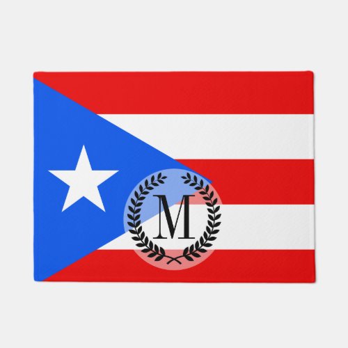 Classic Puerto Rican Flag Doormat