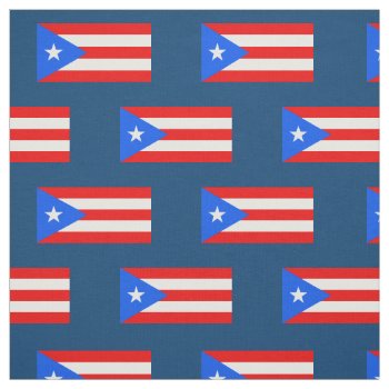 Classic Puerto Rican Flag Fabric by HappyPlanetShop at Zazzle