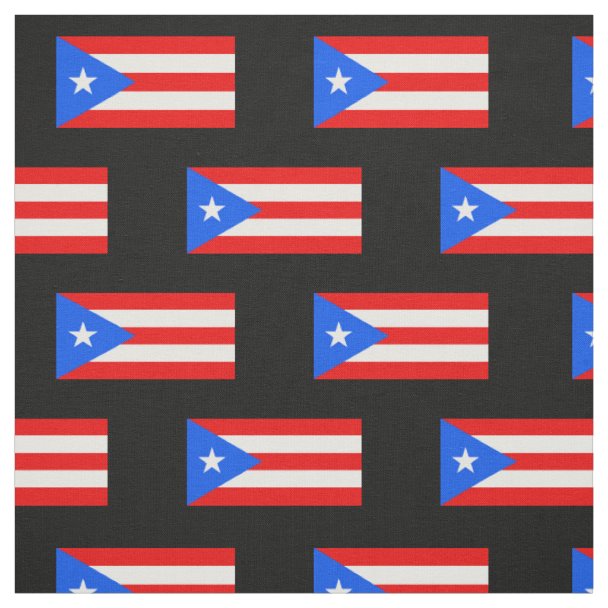 Puerto Rico Textile Pattern Classic Puerto Rican Flag Fabric | Zazzle.com