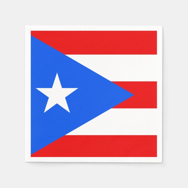 Classic Puerto Rican Flag Paper Napkins (Front)
