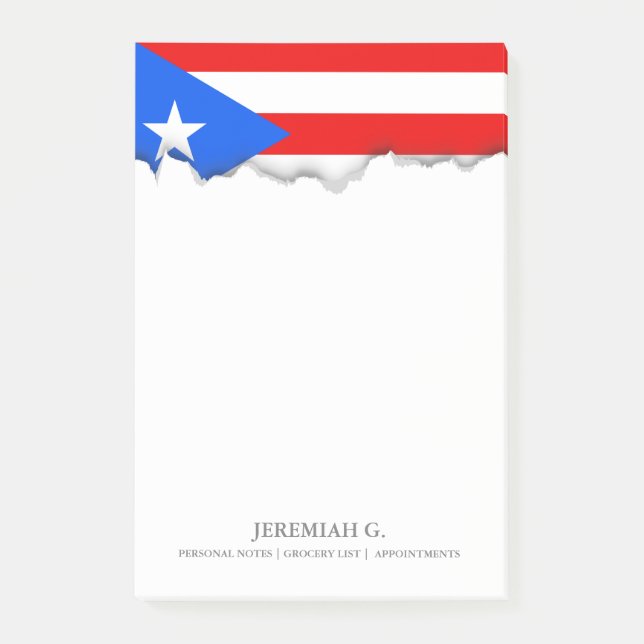 Classic Puerto Rican Flag Post-it Notes (Front)