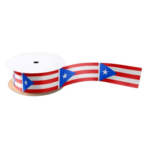 Classic Puerto Rican Flag Satin Ribbon