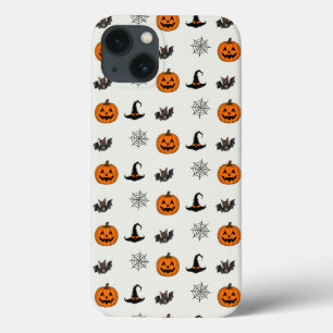 Classic Pumpkin Bat Witch Hat Phone Case