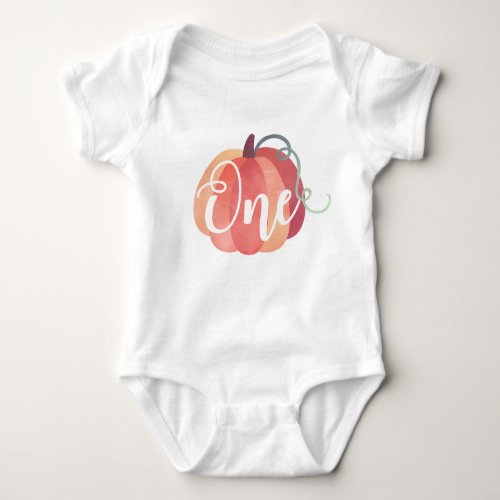 Classic Pumpkin First Birthday ONE Bodysuit