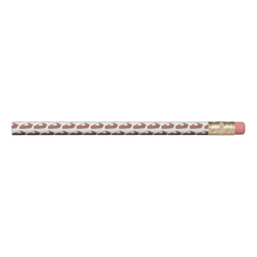 Classic Pumpkin Pie Slice Thanksgiving Dinner Food Pencil (Front)