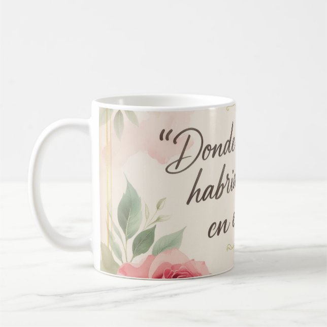 Classic Purity: White Ceramic Mug (Left)