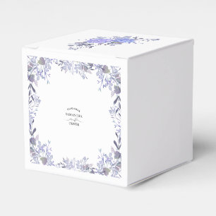 Classic Purple Botanical Wedding Favor Box
