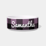 Classic Purple Buffalo Check Plaid Personalized<br><div class="desc">Classic Purple Buffalo Check Plaid Personalized Pet Bowl</div>