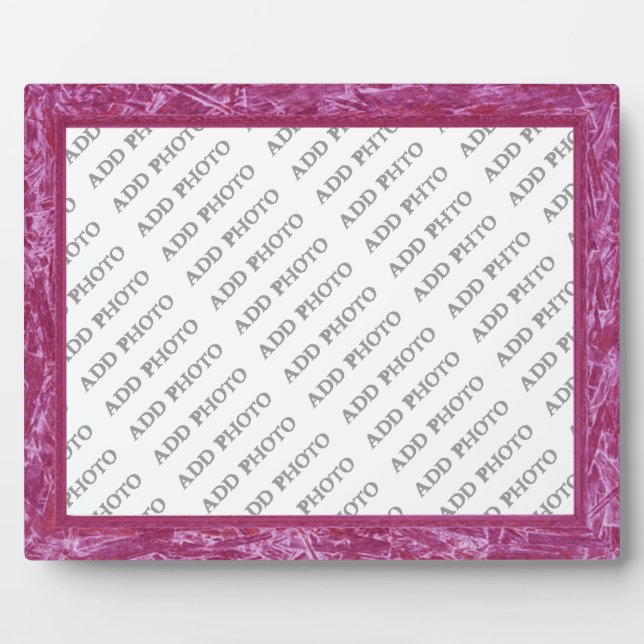 Classic Purple Frame Add Photo Plaque (Front)