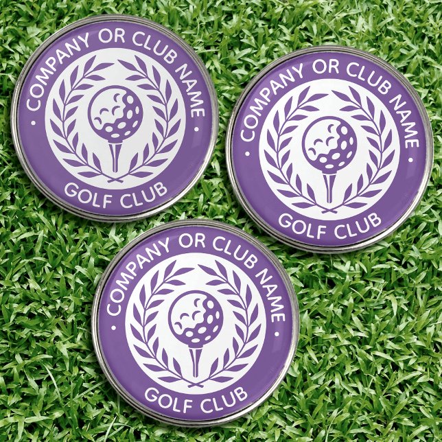 Classic Purple Laurel Wreath Golf Ball Marker Set (Creator Uploaded)