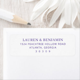 Classic Purple Minimalist Label