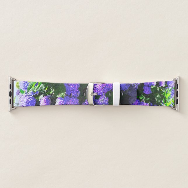 Classic Purple Realistic Hydrangea Apple Watch Band (Band)