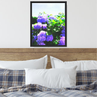 Classic Purple Realistic Hydrangea Canvas Print