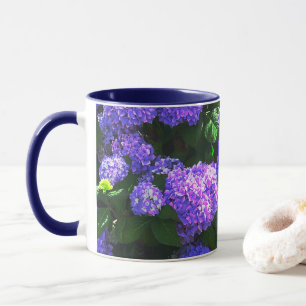 Classic Purple Realistic Hydrangea Mug