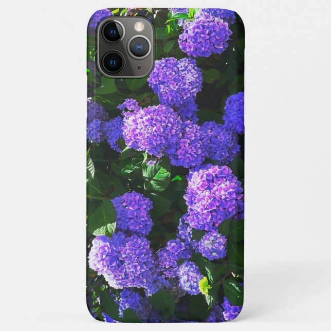 Classic Purple Realistic Hydrangea Phone iPad case (Back)