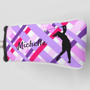 Classic Purple Scottish Tartan Putter Cover