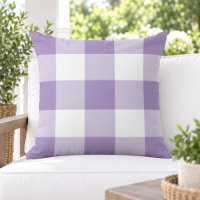 Classic Purple White Large Gingham Check